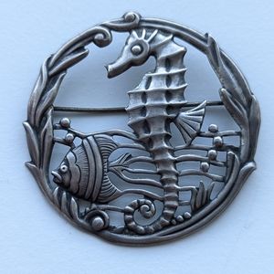 Large Sterling Silver Brooch